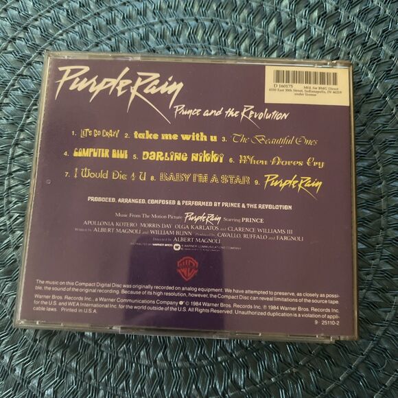 Prince : Purple Rain CD (1984) Motion Picture Soundtrack R&B Revolution - Picture 2 of 2